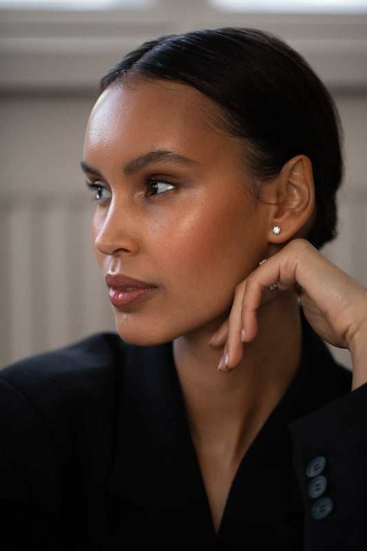 0.50 TCW Round Cut Stud Moissanite Earrings