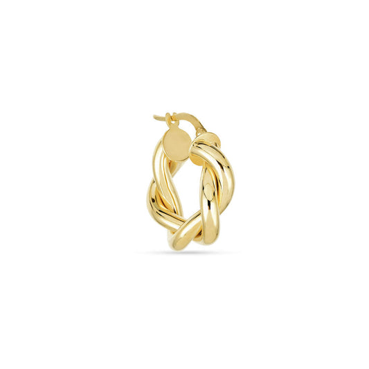 Stunning Twisted Hoops Earrings in Gold 1