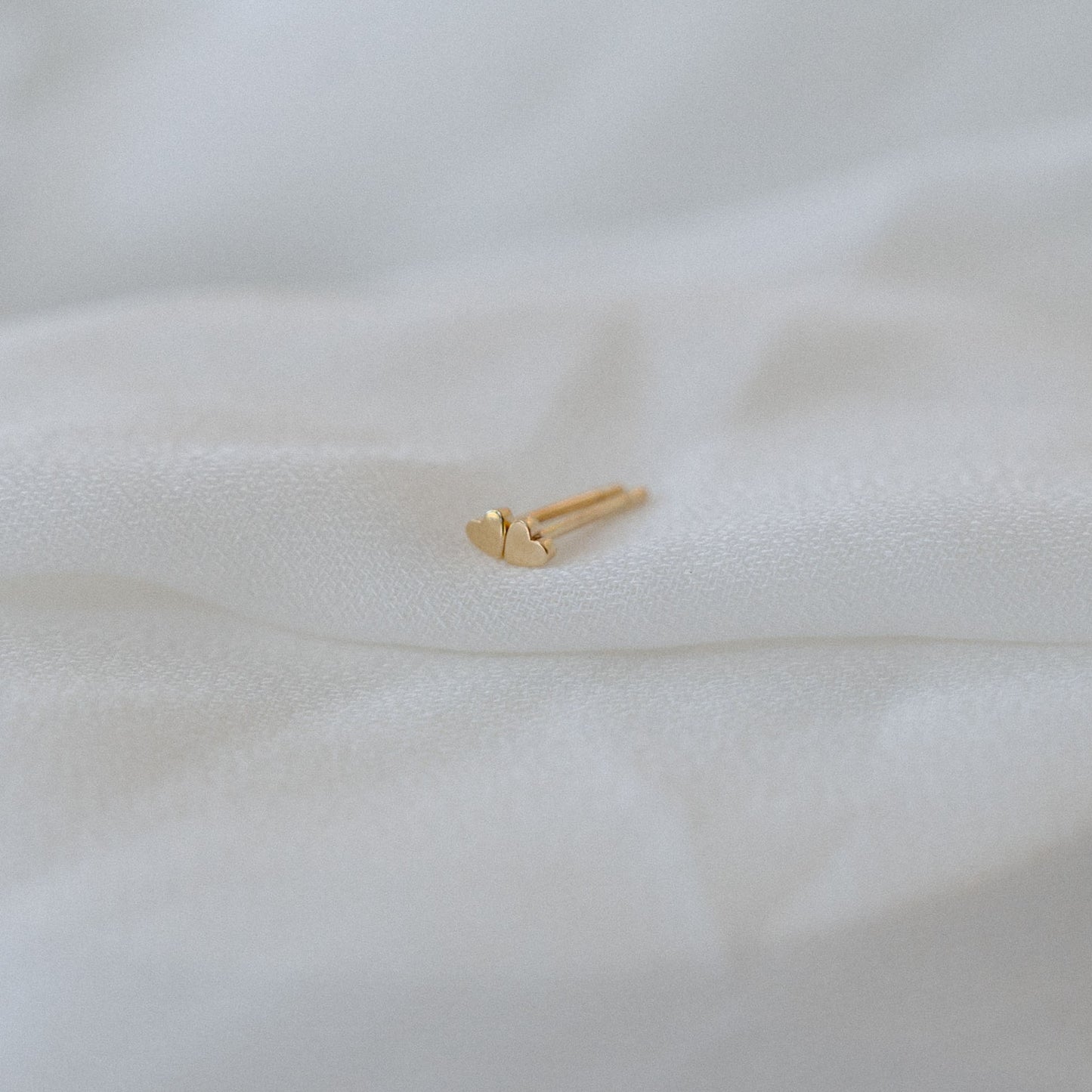 Mini Heart Earrings in Gold 1