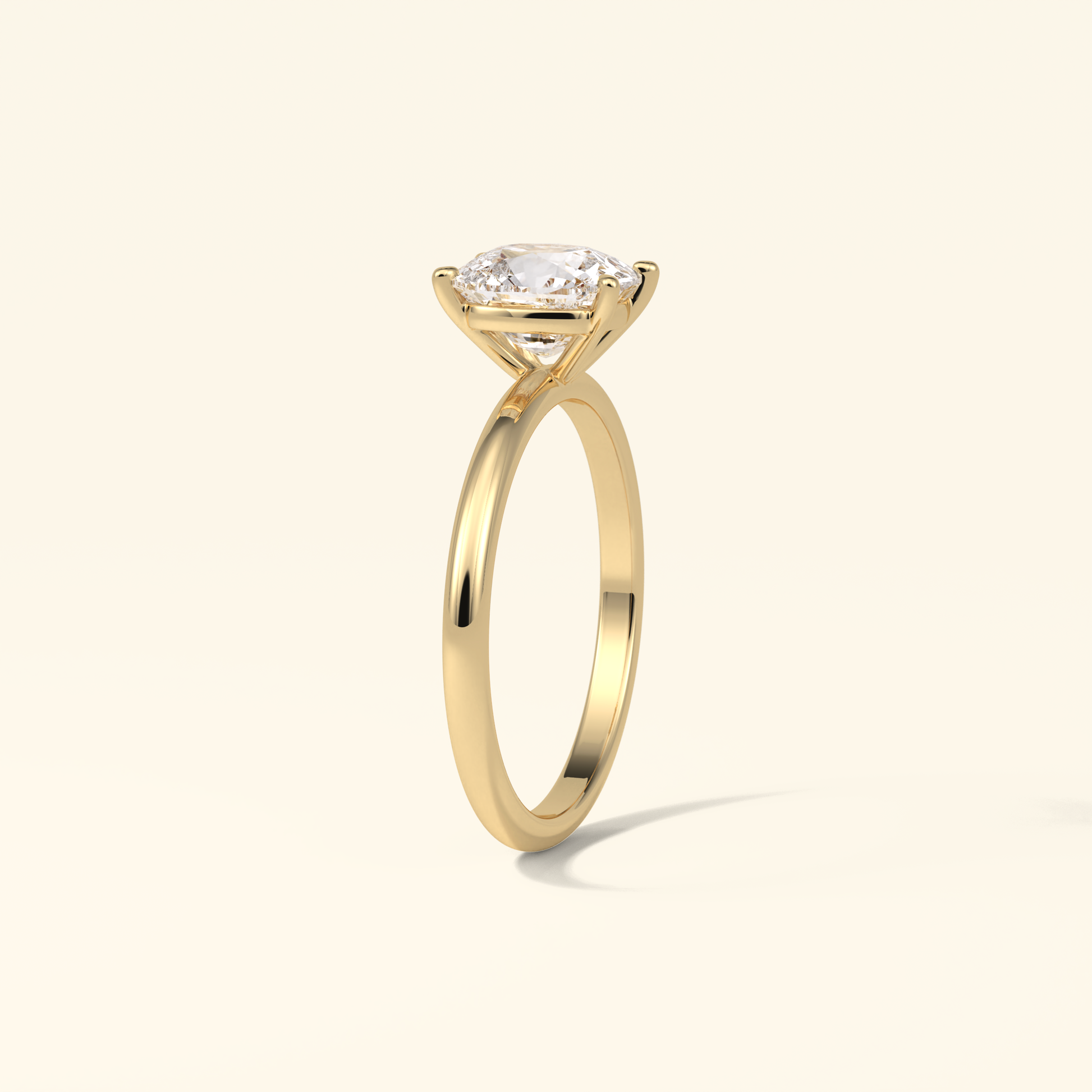 Elongated Cushion Moissanite Solitaire Engagement Ring – 2.35 CT Center Stone in Solid Gold