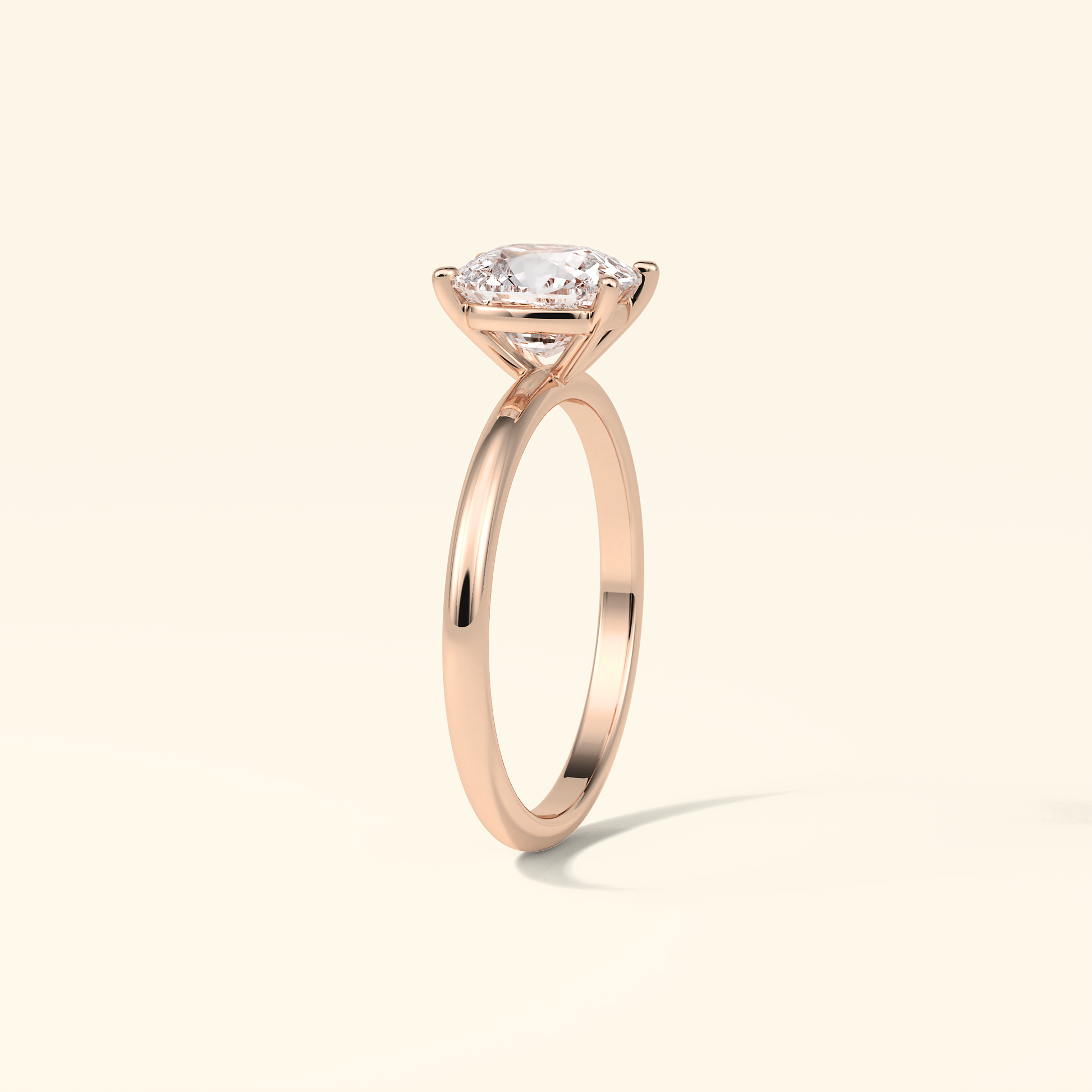 Elongated Cushion Moissanite Solitaire Engagement Ring – 2.35 CT Center Stone in Solid Gold