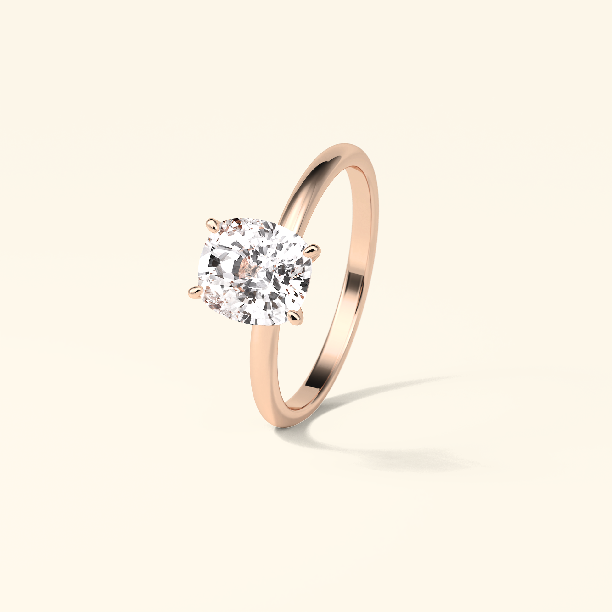 Elongated Cushion Moissanite Solitaire Engagement Ring – 2.35 CT Center Stone in Solid Gold