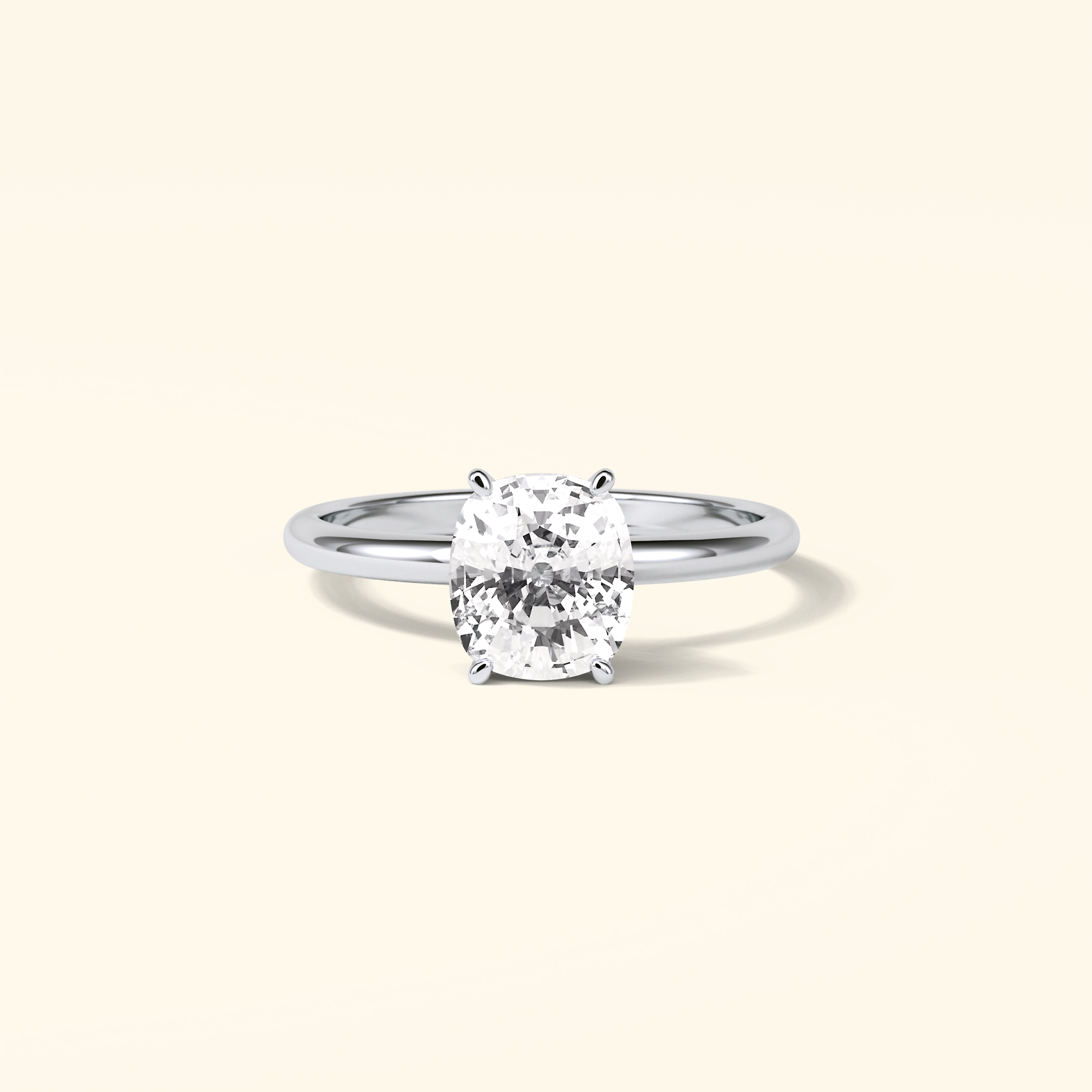 Elongated Cushion Moissanite Solitaire Engagement Ring – 2.35 CT Center Stone in Solid Gold