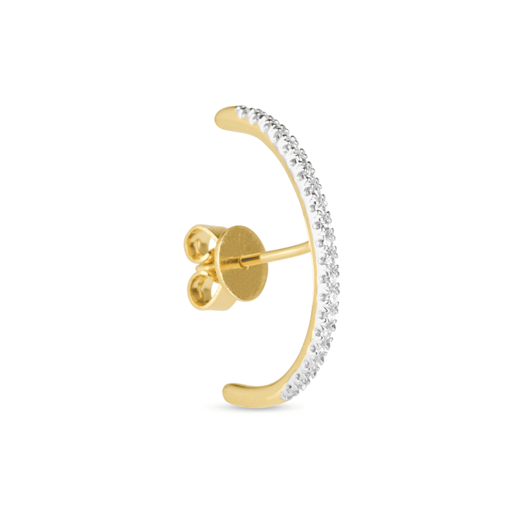 2.0 TCW Round Cut Moissanite Diamond Pave Stud Earrings in Gold 1