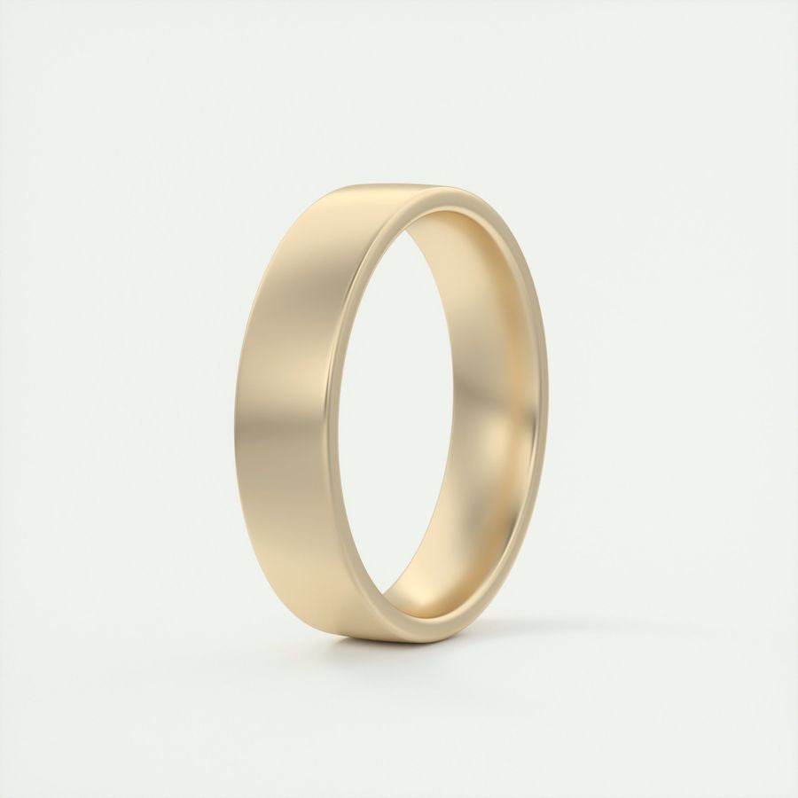 Classic Satin-Finish Yellow Gold Men's Band 3