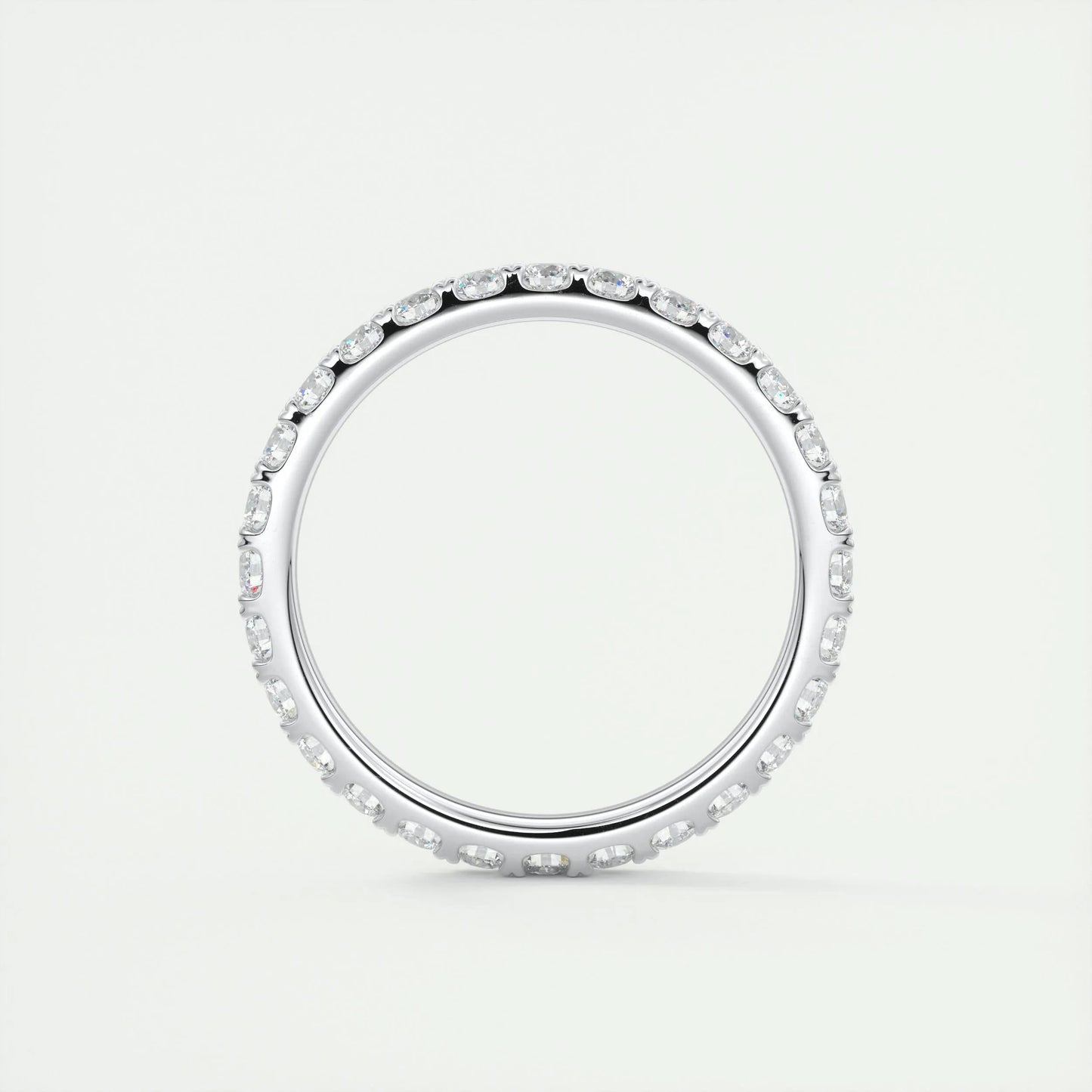 0.84 Round Cut Shared Prong Moissanite Bridal Wedding Band 5