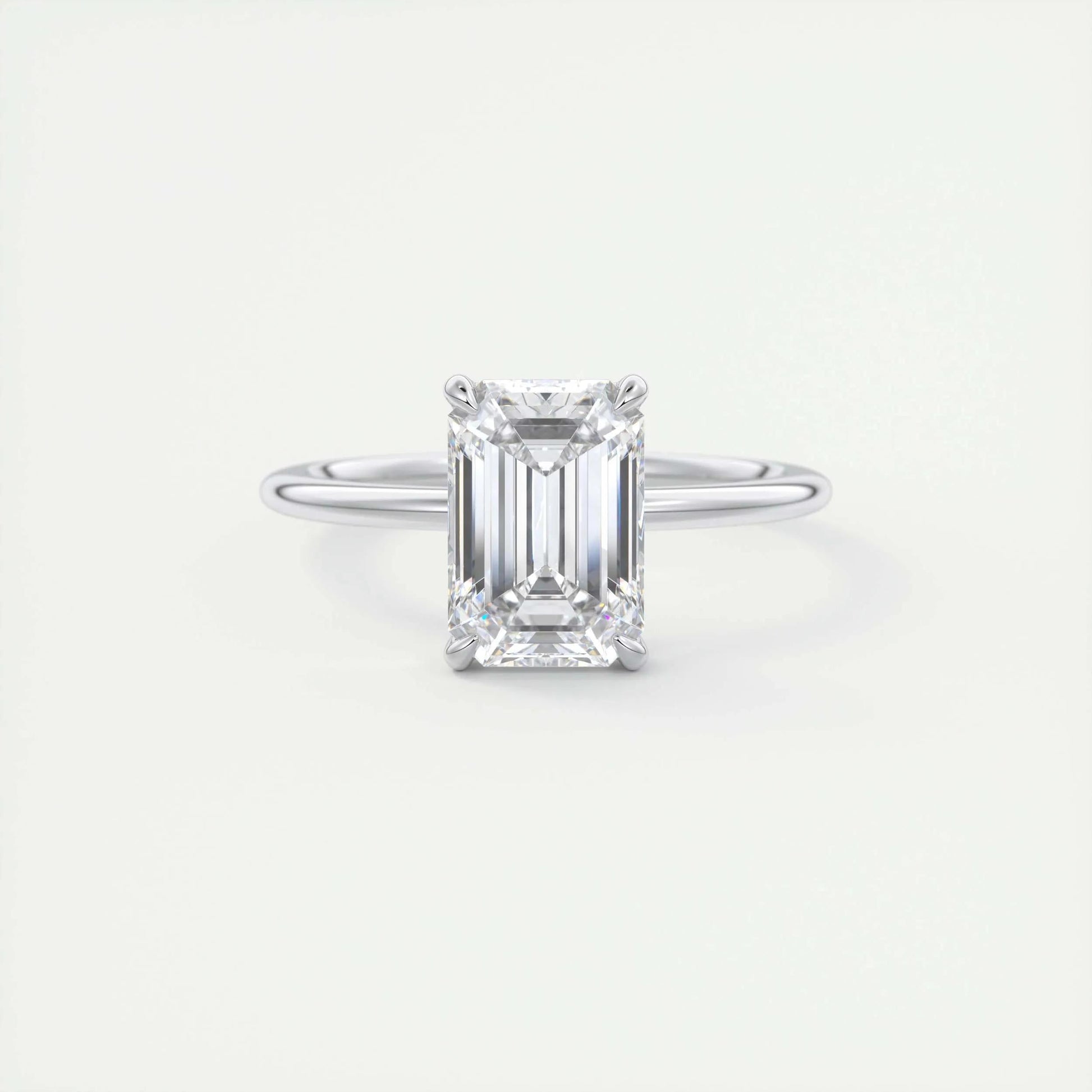 1.91 CT Emerald Cut Solitaire Moissanite Engagement Ring 1