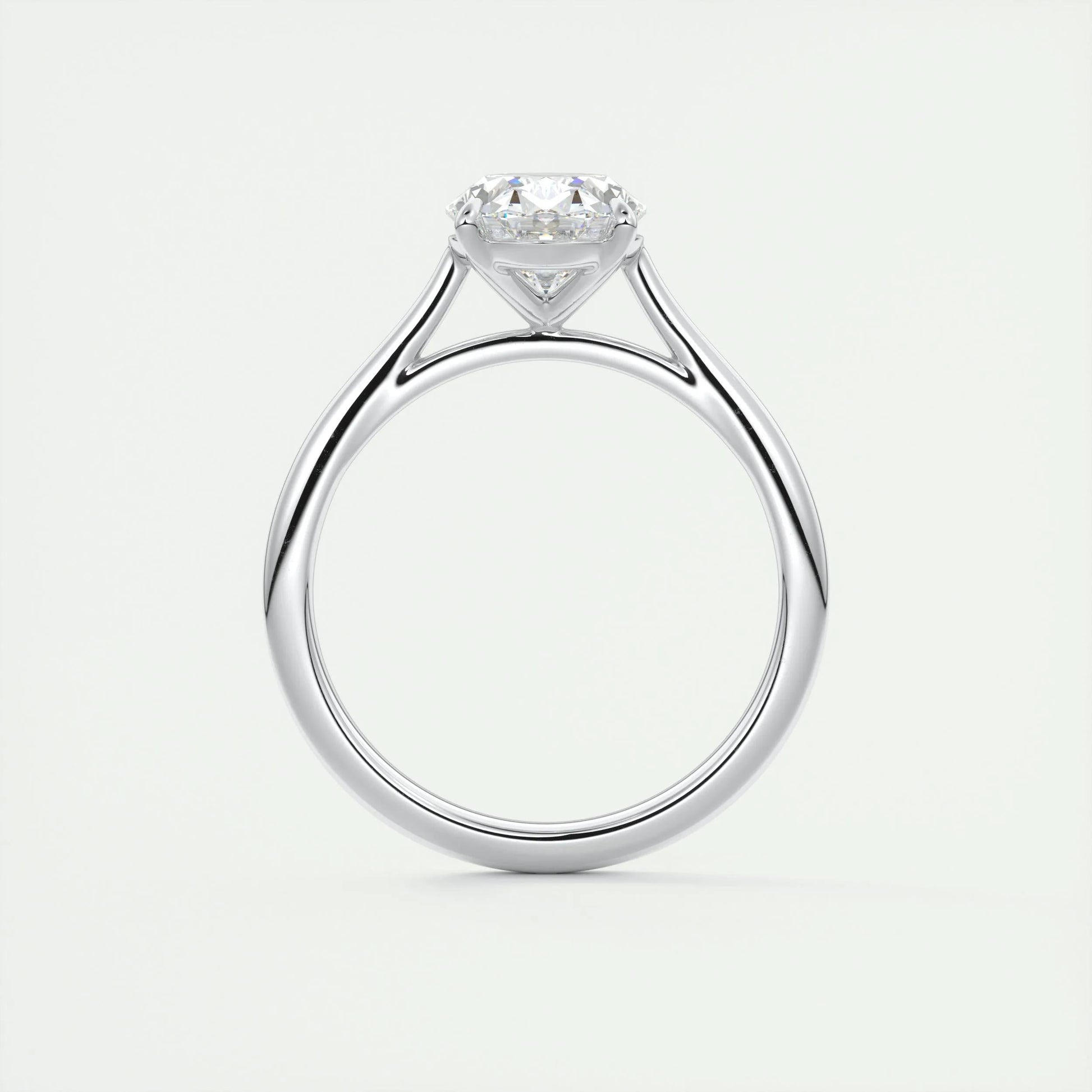 1.91 CT Oval Cut Solitaire Moissanite Engagement Ring 7