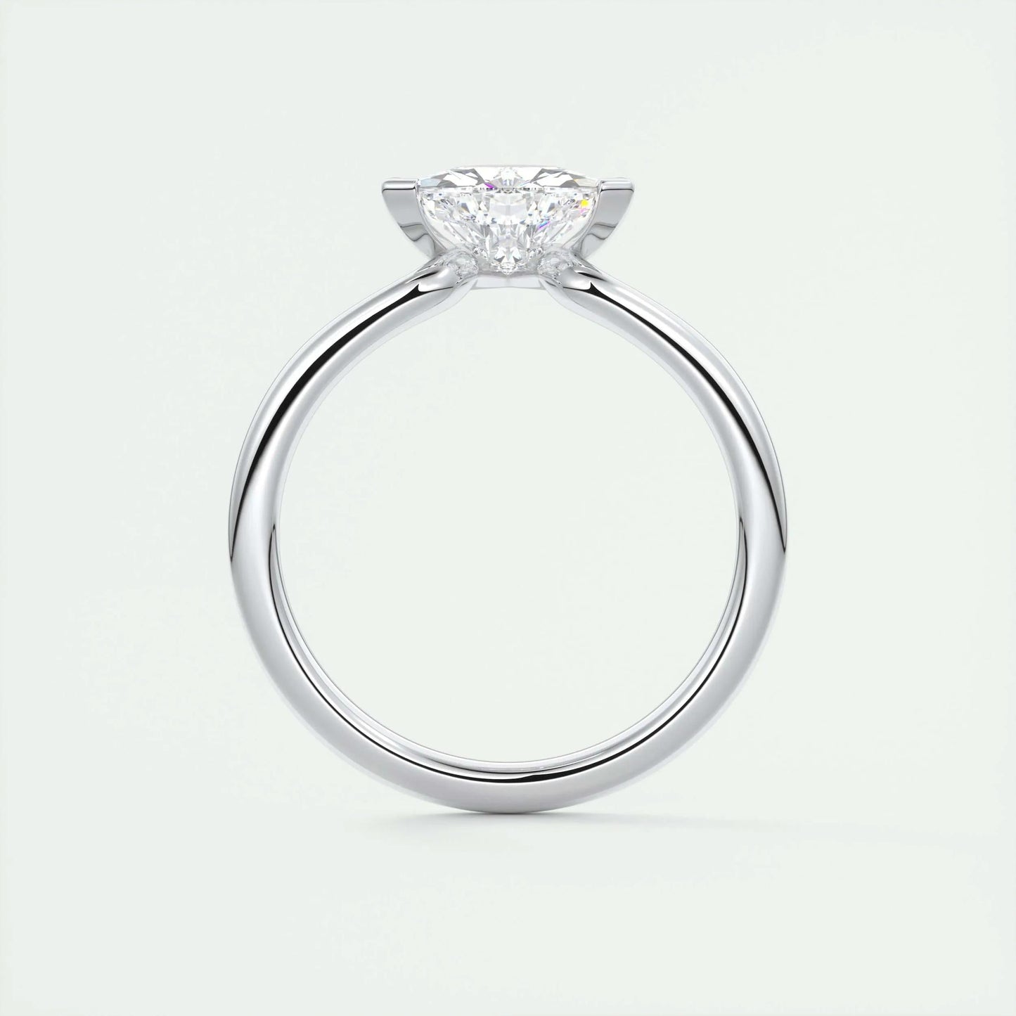 1.44 CT Trillion Cut Solitaire Moissanite Engagement Ring 7