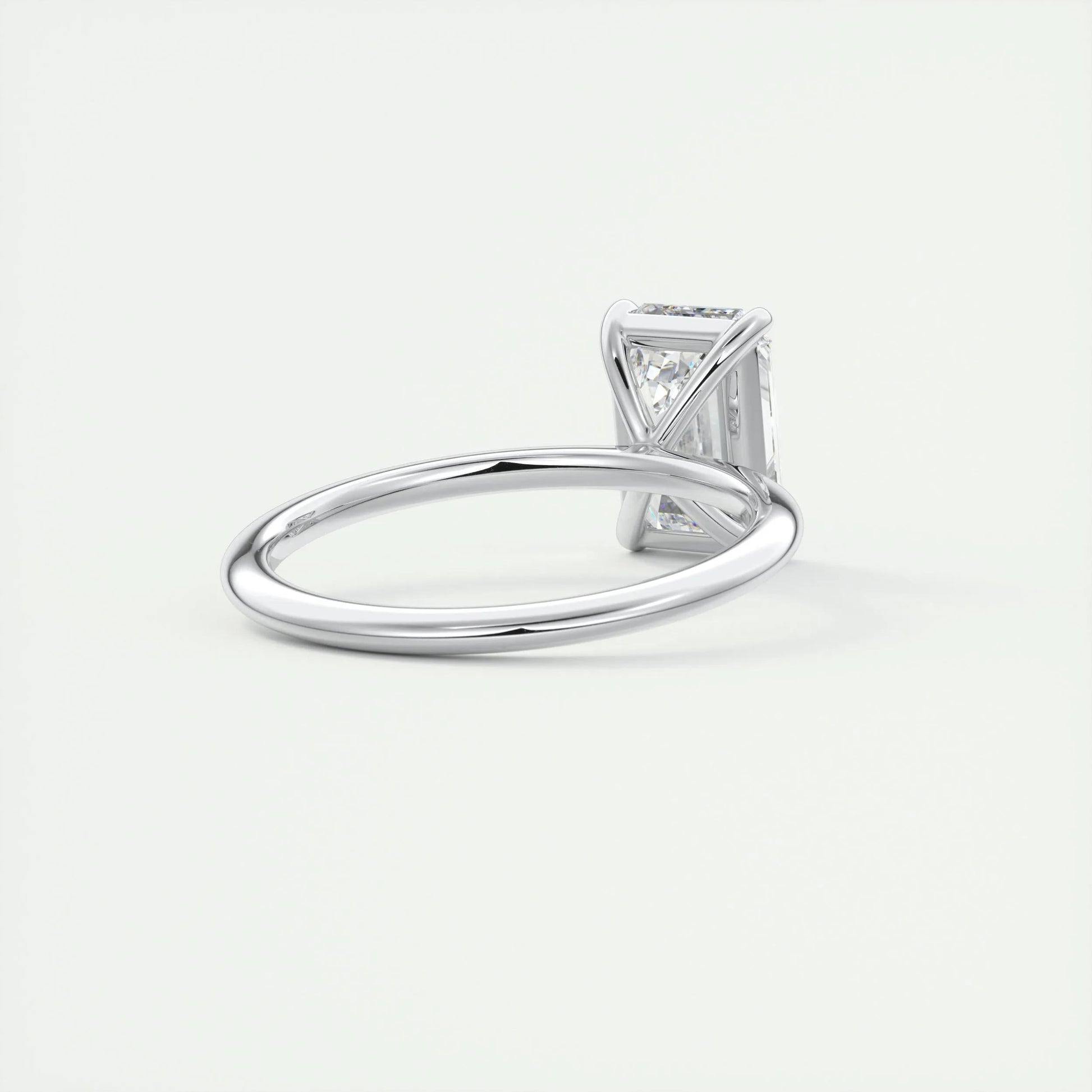 1.91 CT Emerald Cut Solitaire Moissanite Engagement Ring 4