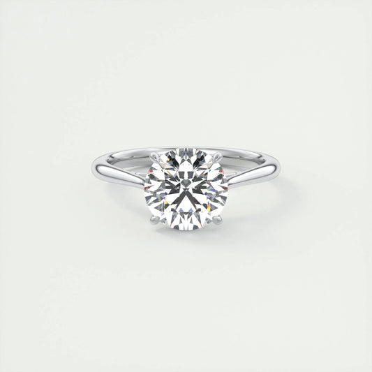 2.0 CT Round Cut Solitaire Moissanite Engagement Ring 1