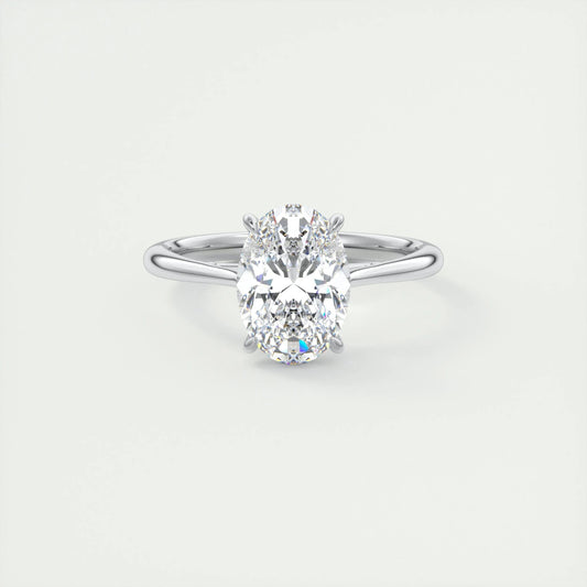 1.91 CT Oval Cut Solitaire Moissanite Engagement Ring 1