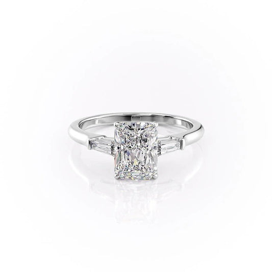 2.0 CT Radiant Cut Three Stone Moissanite Engagement Ring 10