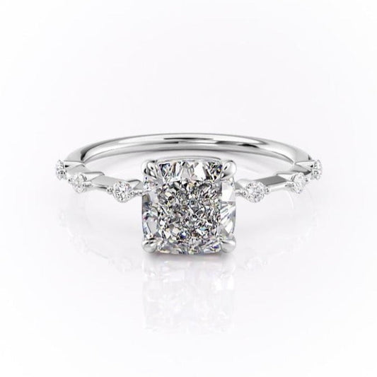 2.54 CT Cushion Cut Dainty Moissanite Engagement Ring 5