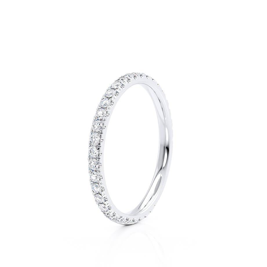 0.21 CT Round Shaped Moissanite Full Eternity Style Wedding Band 1