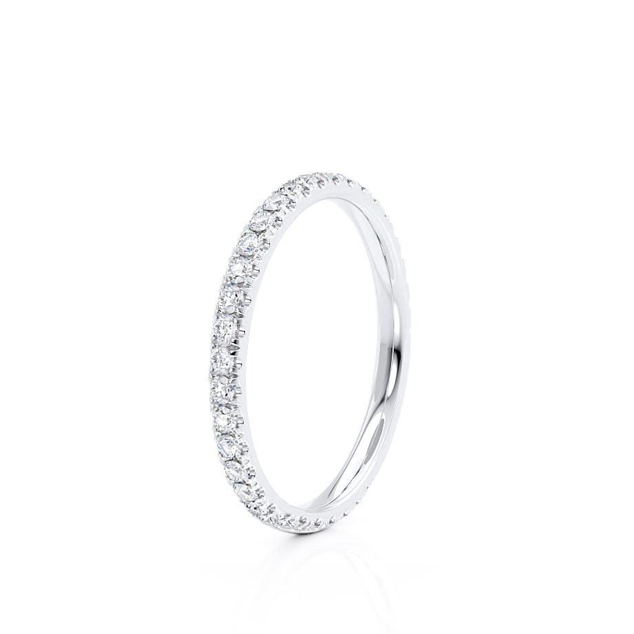 0.21 CT Round Shaped Moissanite Full Eternity Wedding Band 1