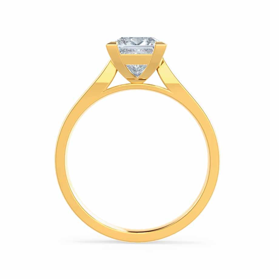 1.50 CT Princess Shaped Moissanite Solitaire Style Engagement Ring 2