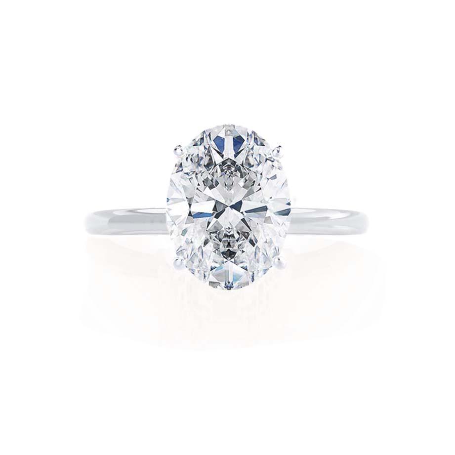 2.10 CT Oval Shaped Moissanite Solitaire Engagement Ring 4