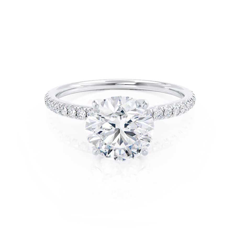 1.0 CT Round Shaped Moissanite Solitaire Engagement Ring 3