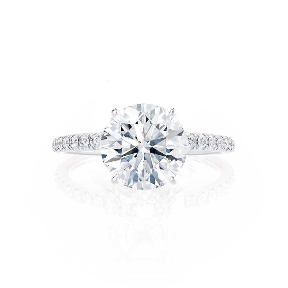 1.0 CT Round Shaped Moissanite Solitaire Engagement Ring 4