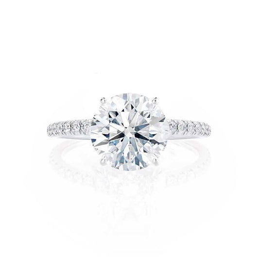 1.0 CT Round Shaped Moissanite Solitaire Engagement Ring 4