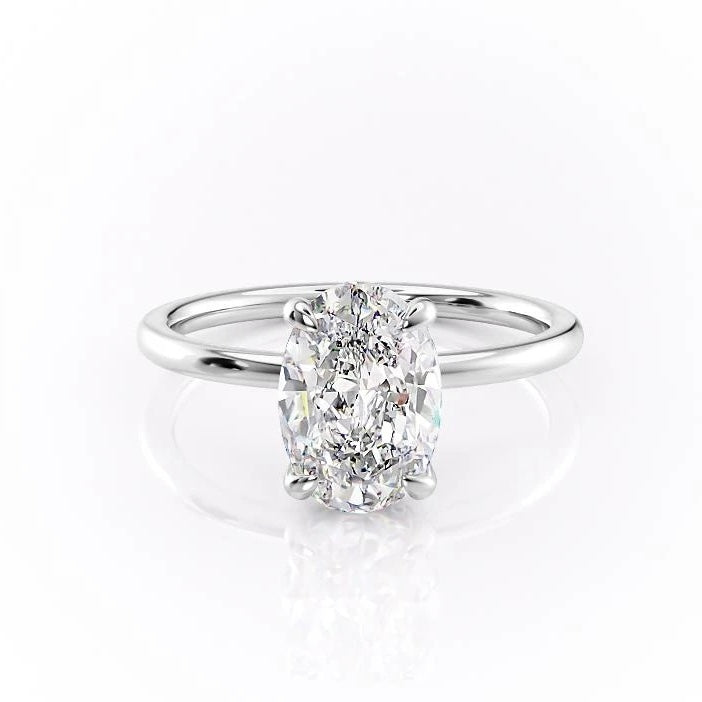 2.72 CT Oval Cut Solitaire Moissanite Engagement Ring 10