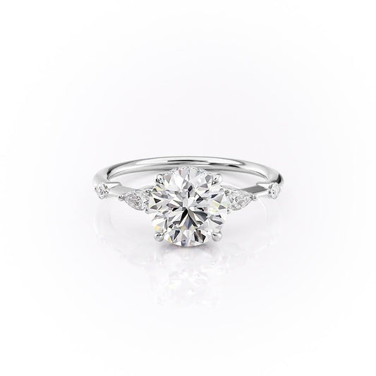 1.60 CT Round Cut Hidden Halo Setting Moissanite Engagement Ring 10