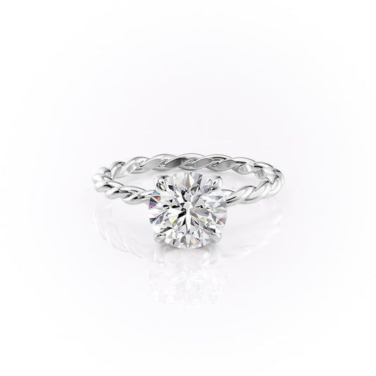 1.60 CT Round Cut Solitaire Twisted Rope Moissanite Engagement Ring 10