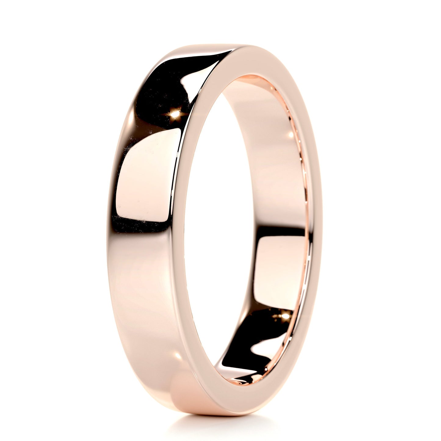 Polished Finish Yellow Gold Classic Men's Band 13