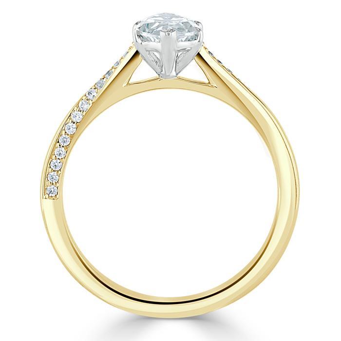 1.0 CT Marquise Cut Solitaire Moissanite Engagement Ring 6